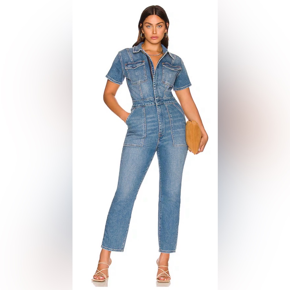 Good American Fit for Success Denim Jumpsuit MSRP:  $199 Size 3 (US L)